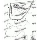 Обивка двери задней правой в сборе